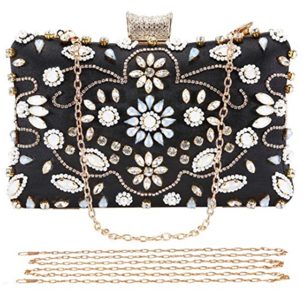 Crystal Beaded Clutch Evening Bag (NEW)